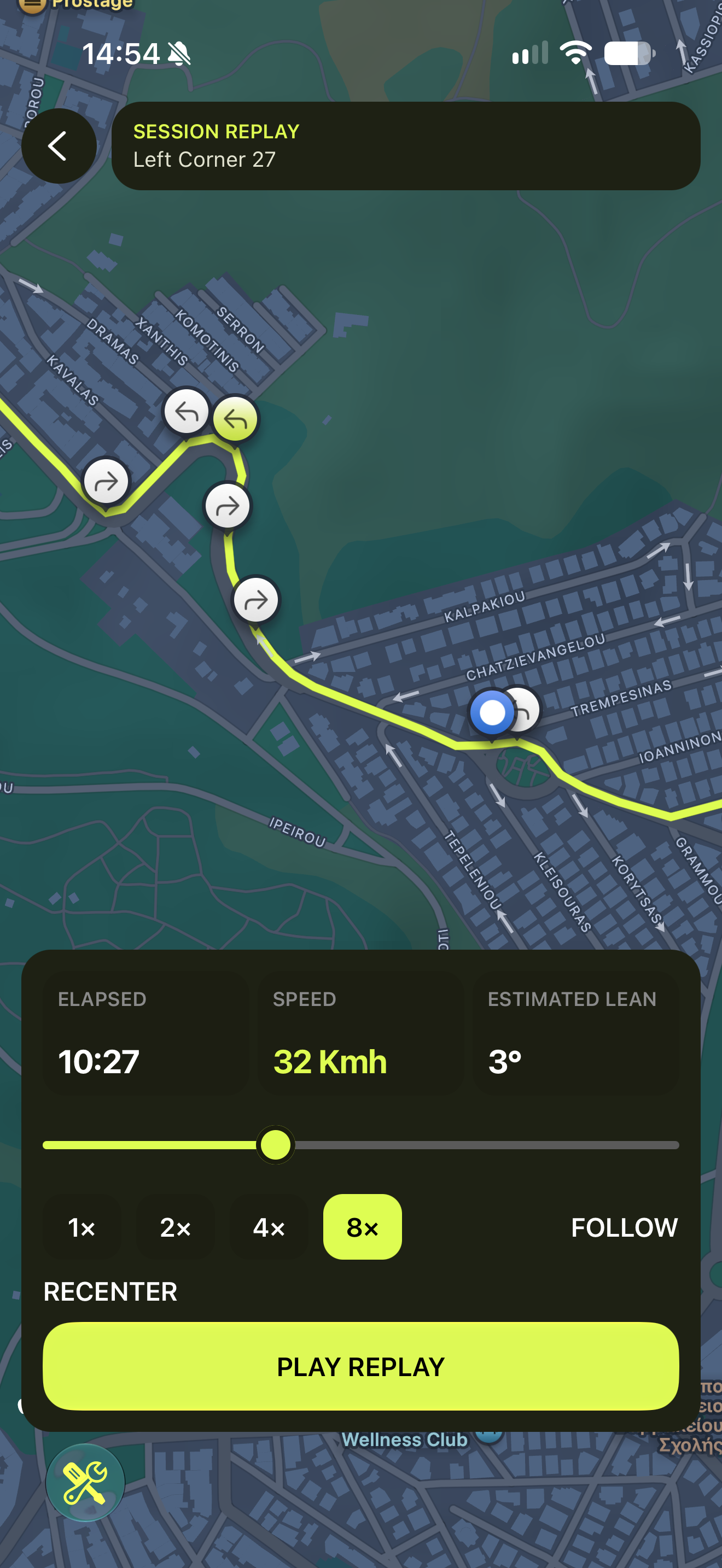 BikeLab Ride Session replay